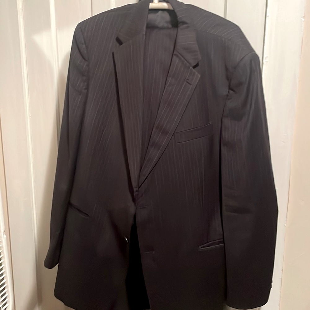 society brand LtD mens 2 piece 2 button pin striped suit jacket